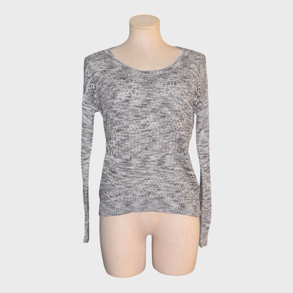 I Jeans by Buffalo Shimmery Metallic Open Knit Sweater